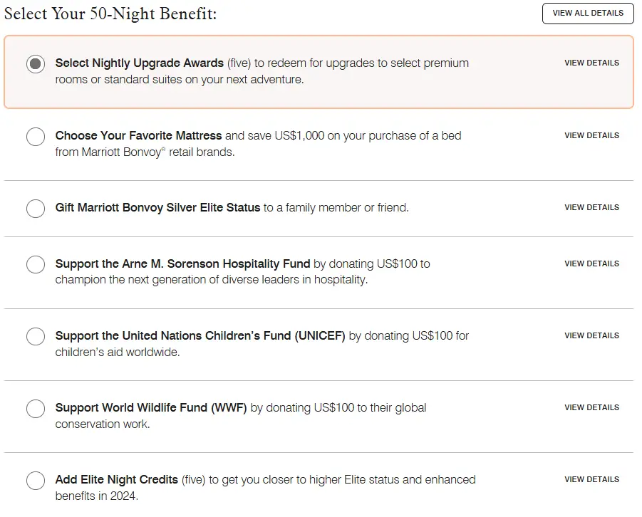 Which is the Best Marriott Annual Choice Benefit to Choose