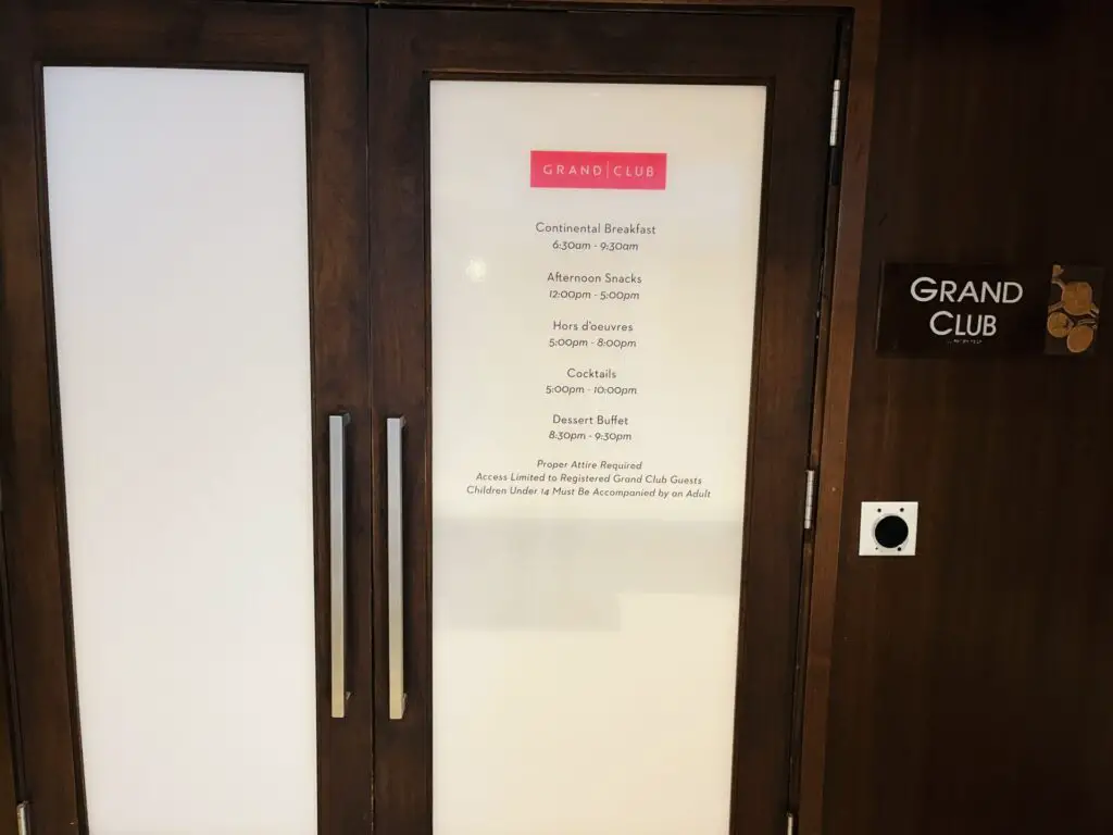 Review Grand Club Lounge at Grand Hyatt Washington DC