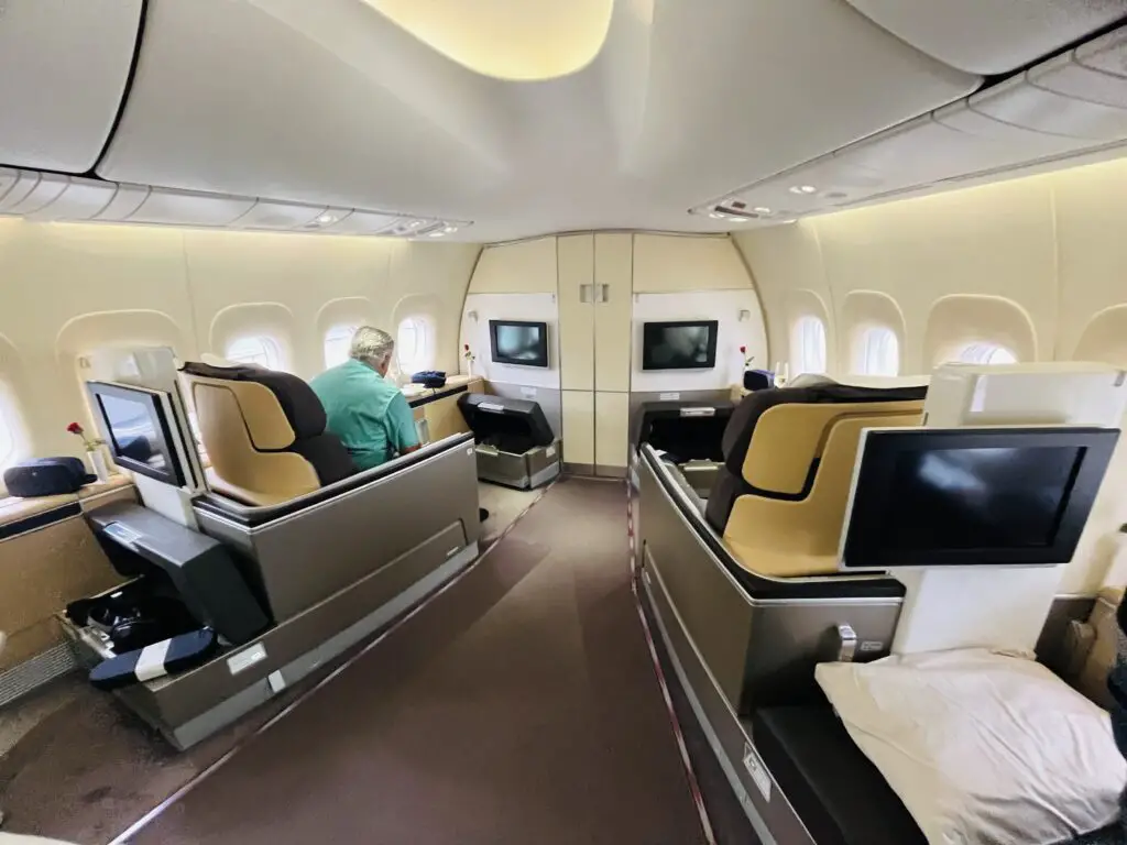 Lufthansa First Class Boeing 747 Nose Seats